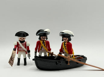 Playmobil britische Rotröcke im Ruderboot - 1