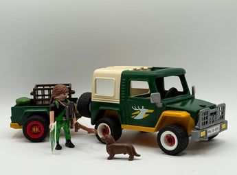 Playmobil Forst-Geländewagen mit Anhänger-1
