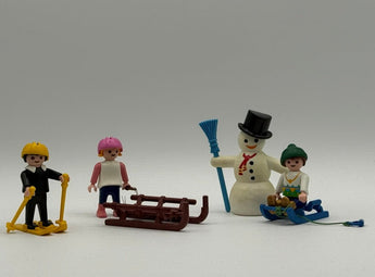 Playmobil Kinder Schneemann Schlitten - 1