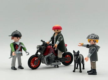 Playmobil Streetgang mit Motorrad-1