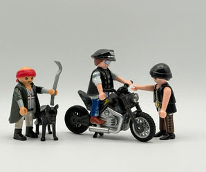 Playmobil Streetgang mit Motorrad - 1