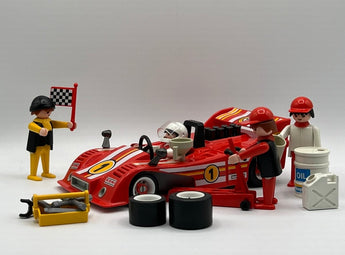 Playmobil Vintage Rennwagen mit Boxencrew - 1