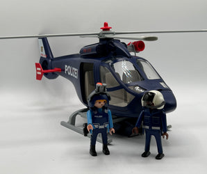 Playmobil Polizei-Helikopter Blau mit Licht
