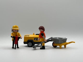 Playmobil 2 Bauarbeiter mit Presslufthammer - 1