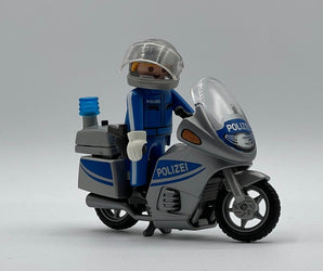 Playmobil Motorradpolizist mit funktionierendem Blaulicht - 1