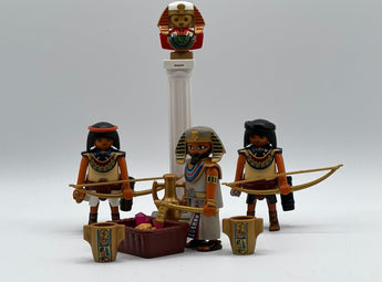 Playmobil Pharao mit Wächtern und Schatzkammer - 1