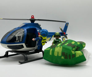 Playmobil Polizei - Hubschrauber & Fallschirm - 1