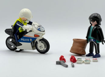 Playmobil Polizei - Motorrad: Verfolgung des Geldräubers - 1
