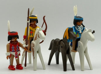 Playmobil Vintage 3 Indianer Pferde Reiter-1