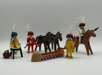 Playmobil Vintage Indianer mit Kanu und Pferd - 1
