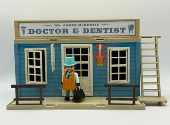 Playmobil Western Arzt Doctor Dentist Custom Gebäude-1